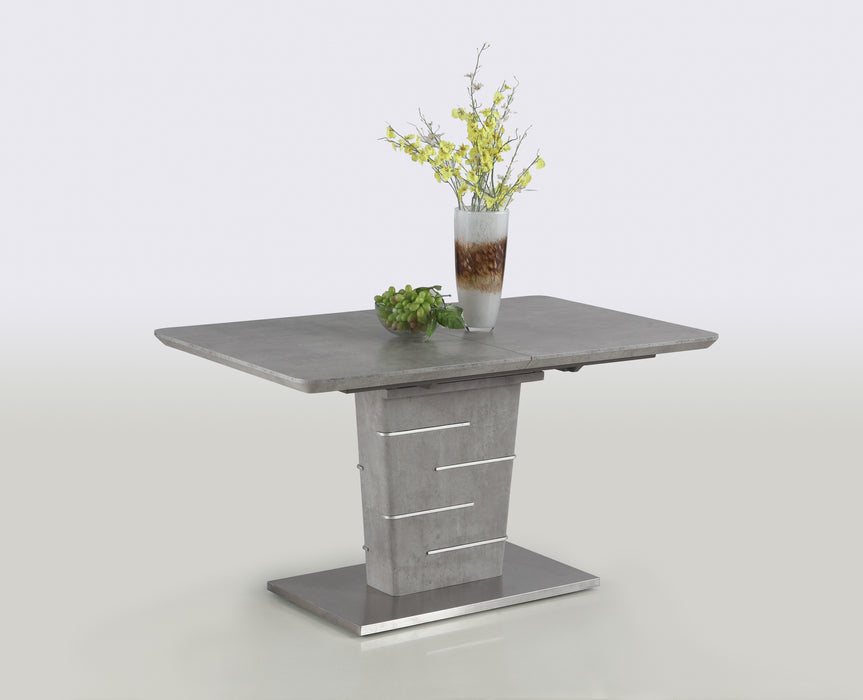 Concrete Veneer Top Dining Table w/ Butterfly Extension JEZEBEL-DT