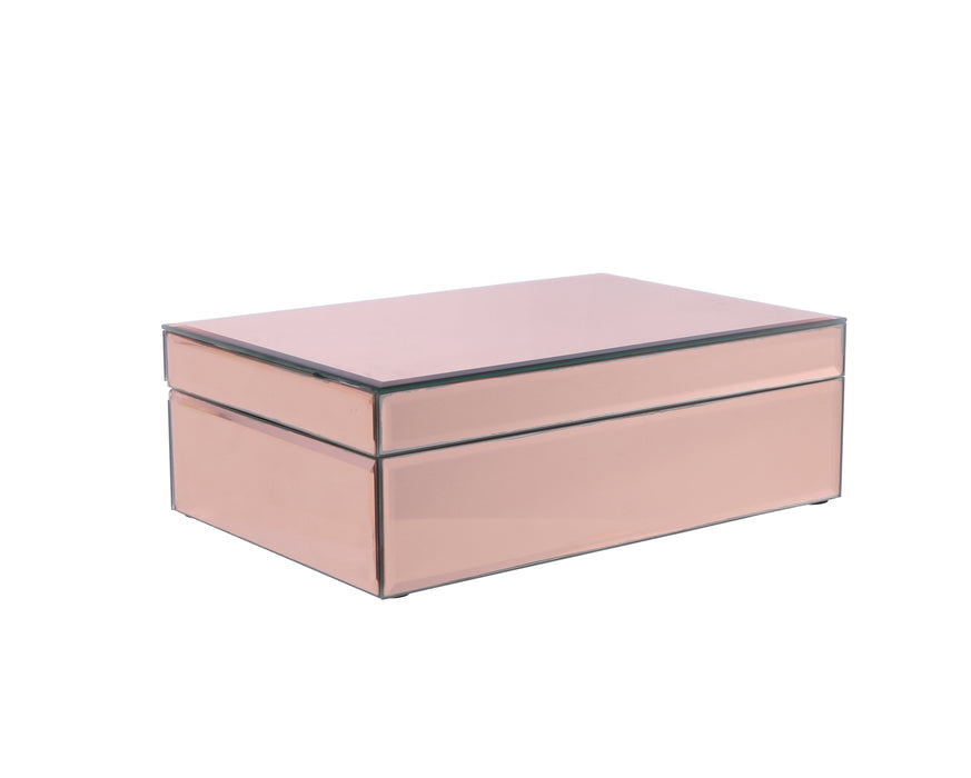 Ambrose Exquisite Jewelry Box in Rose Gold (Dividers and Gift Box Included)