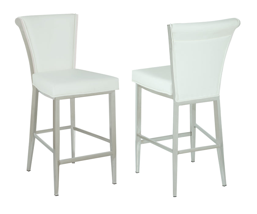 Contemporary Flare Back Counter Stool JOY-CS-WHT