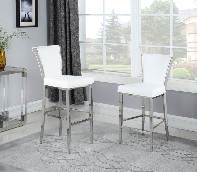 Contemporary Flare Back Counter Stool JOY-CS-WHT