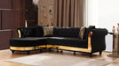 Julia Sectional – Julia Sectional Sofa Black by Galaxy Home Furnishings