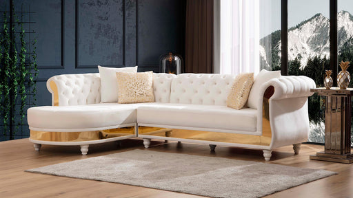 Julia Sectional – Julia Sectional Sofa Off White by Galaxy Home Furnishings