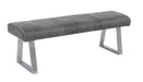 Contemporary Bench with Highlight Stitching KALINDA-BCH-GRY