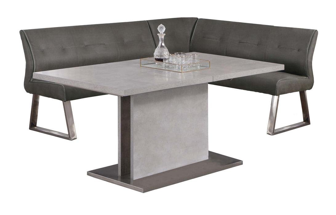 Contemporary Dining Set w/ Extendable Table & Nook KALINDA-2PC