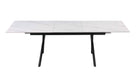Extendable Sintered Stone Top Dining Table w/ Steel Base KAROL-DT