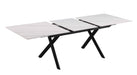 Extendable Sintered Stone Top Dining Table w/ Steel Base KAROL-DT