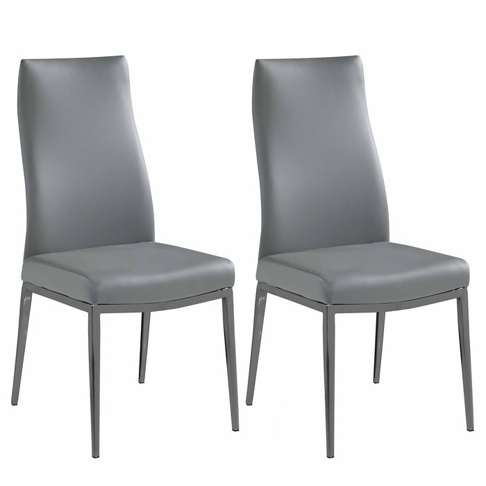 Contemporary Diamond Stitched Back Side Chair - 2 Per Box KASSIDY-SC-BKC-GRY