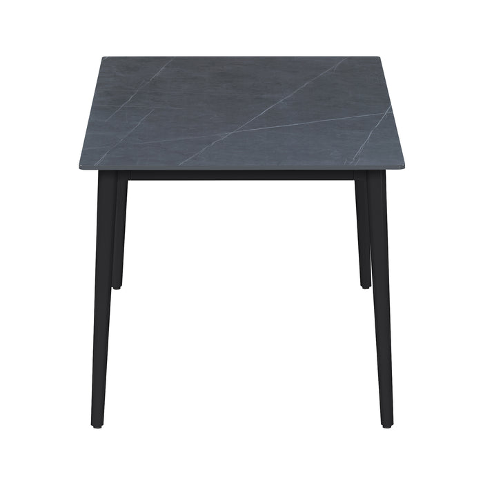 Marbleized Sintered Stone Top Table w/ Steel Four-legged Base KATE-DT