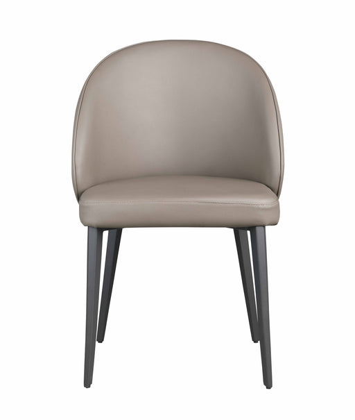 Modern Curved Back Side Chair w/ Tapered Steel Legs - 2 per box KATE-SC-GRY