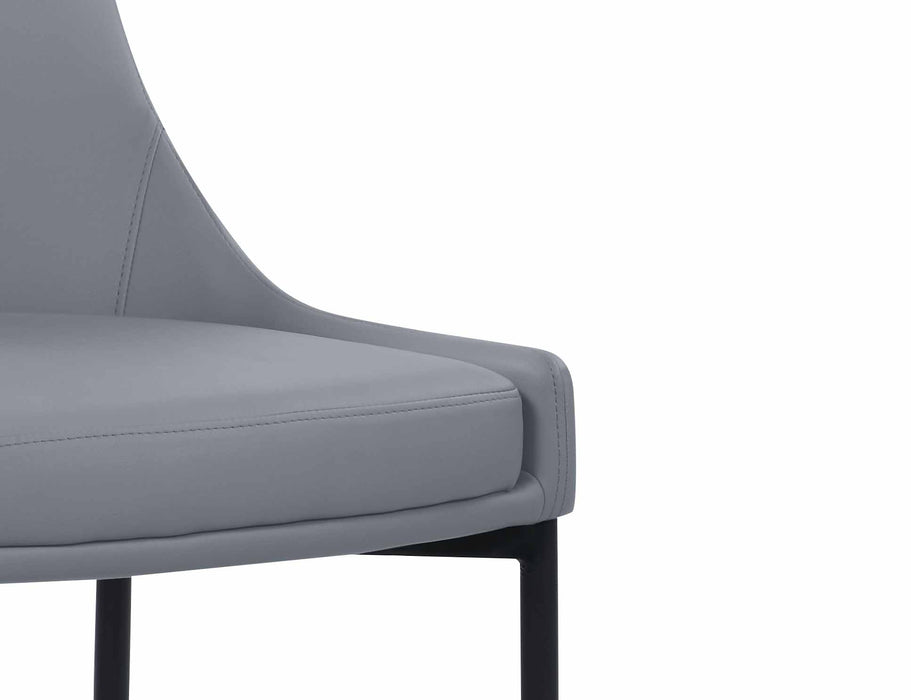 Contemporary Side Chair w/ Steel Legs - 2 per box KELLY-SC-GRY