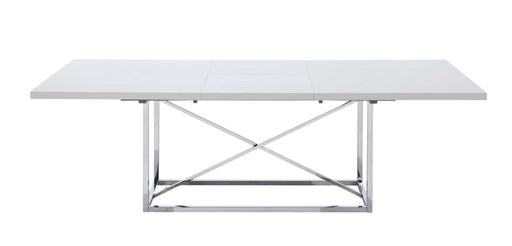 Contemporary Extendable Gray Dining Table w/ Steel Frame KENDALL-DT