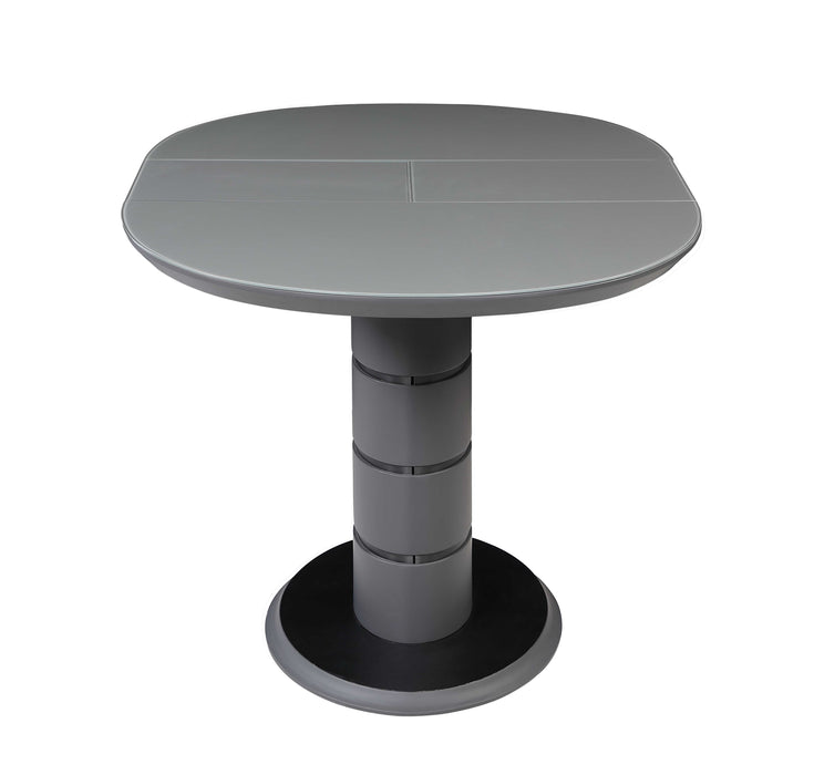 Contemporary Extendable Dining Table w/ Art Deco Strip Base KENDRA-DT