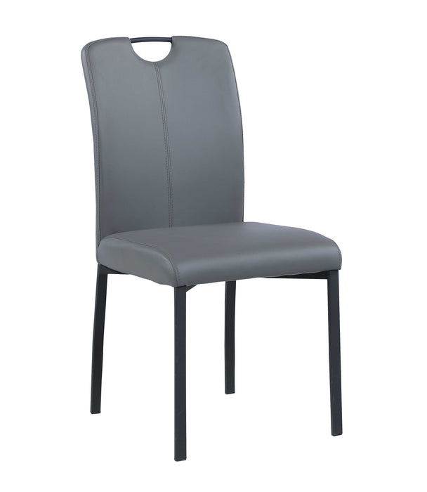 Contemporary Handle Back Side Chair w/ Metal Legs - 4 per box KENDRA-SC-GRY