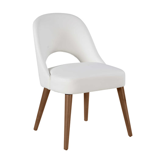 Open Back Side Chair w/ Solid Wood Legs - 2 Per Box KENZA-SC-WHT