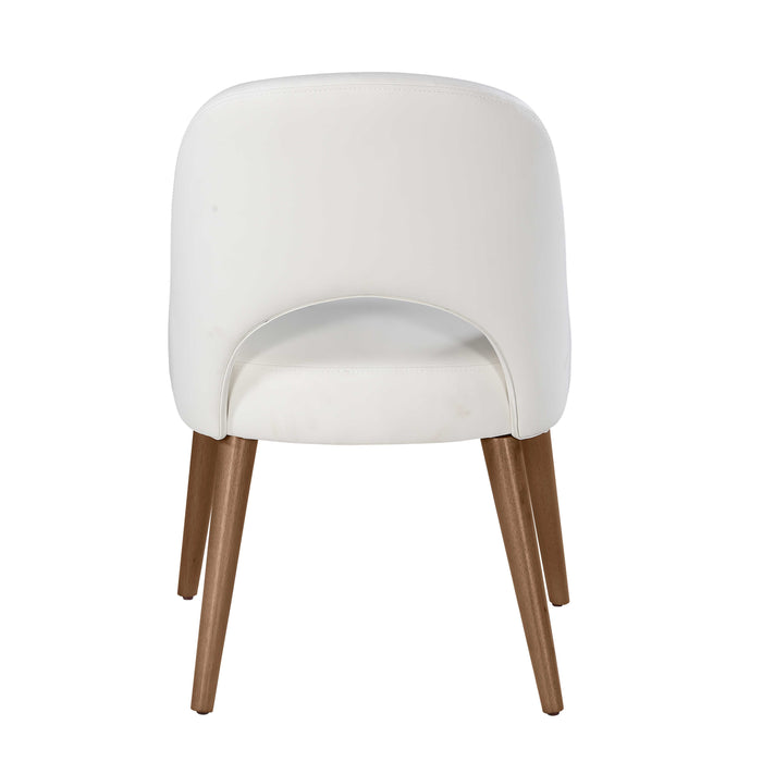 Open Back Side Chair w/ Solid Wood Legs - 2 Per Box KENZA-SC-WHT