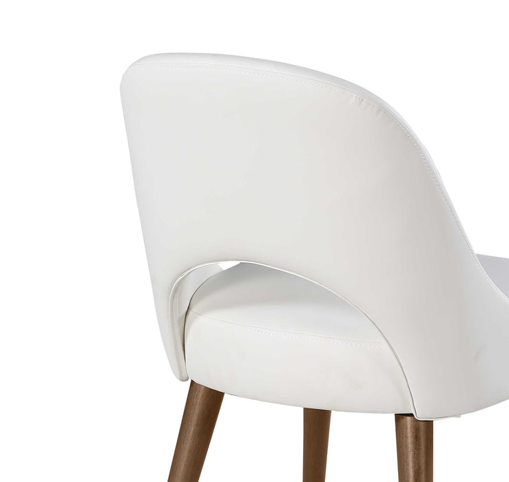 Open Back Side Chair w/ Solid Wood Legs - 2 Per Box KENZA-SC-WHT