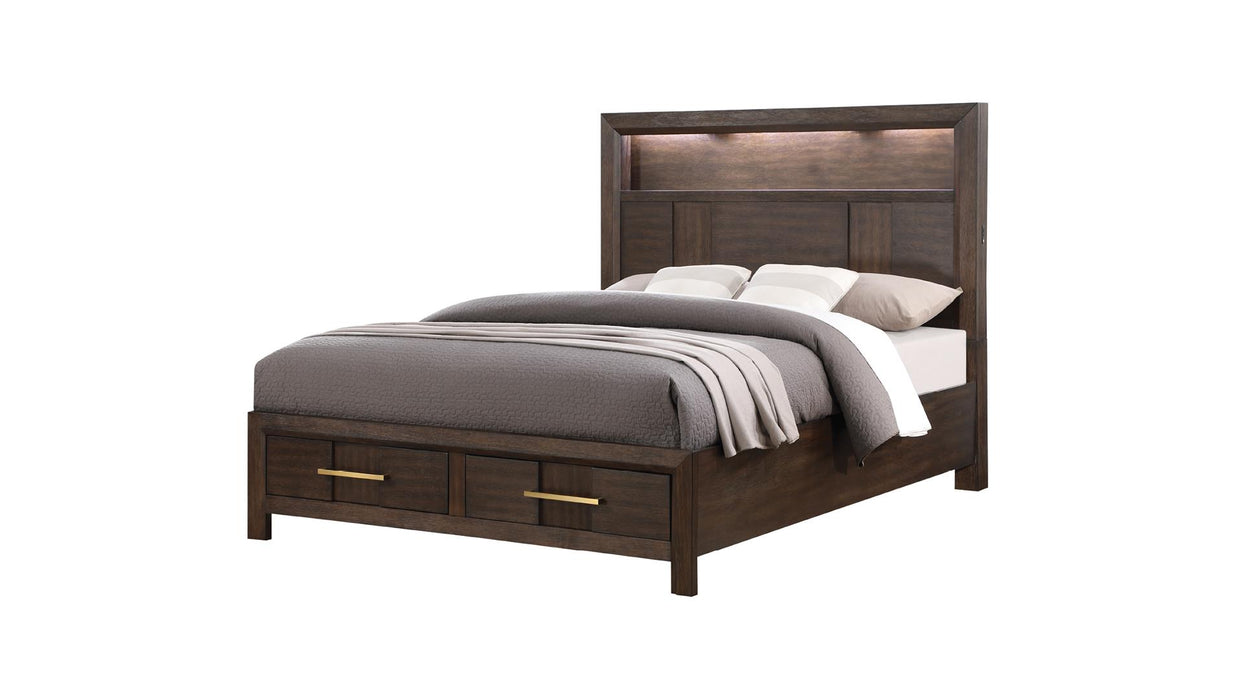 Kenzo Bed – Kenzo Full Bed Walnut by Galaxy Home Furnishings