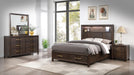 Kenzo Bedroom Set – Kenzo King 4 Pc Bedroom Set in Walnut by Galaxy Home Furnishings