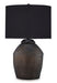 Naareman 2-Piece Lamp Set - Metallic;Black/Gray
