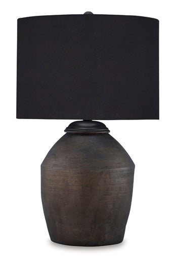 Naareman 2-Piece Lamp Set - Metallic;Black/Gray
