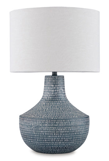 Schylarmont 2-Piece Lamp Set - White;Blue