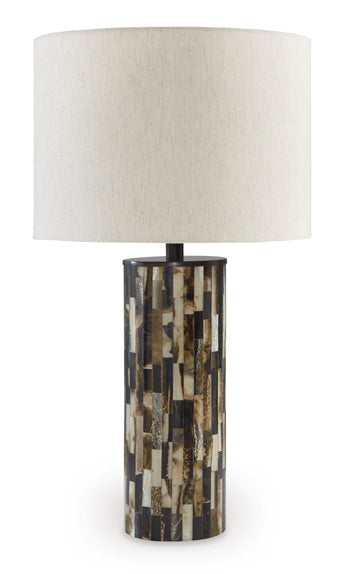 Ellford Table Lamp (Set of 2) - White;Black/Gray;Brown/Beige