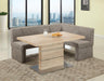 Modern Dining Set w/ Extendable Table & Upholstered Nook LABRENDA-2 PC NOOK