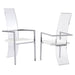 Contemporary Acrylic High-Back Upholstered Arm Chair - 2 per box LAYLA-AC-WHT