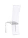 Contemporary Acrylic High-Back Upholstered Side Chair - 2 per box LAYLA-SC-WHT