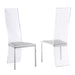 Contemporary Acrylic High-Back Upholstered Side Chair - 2 per box LAYLA-SC-WHT