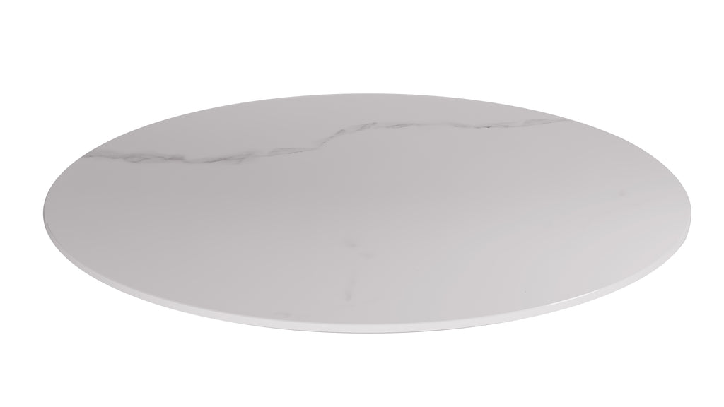 24” Round Marbleized Sintered Stone Lazy Susan