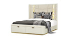 La Pierre Bed – La Pierre King Bed in Cream by Galaxy Home Furnishings