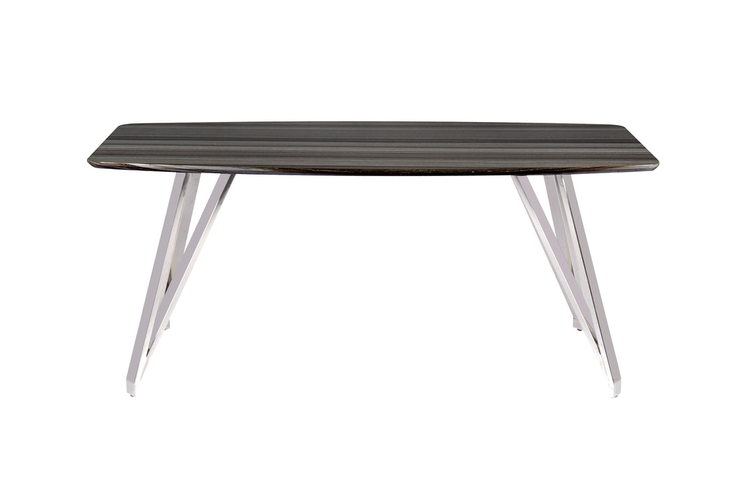 Contemporary Dining Table w/ Marbleized Top LESLIE-DT