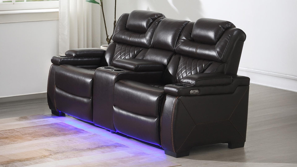 Lexus Loveseat – Lexus Loveseat Brown by Galaxy Home Furnishings
