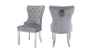 Simba Dining Chair – Simba Stainless Steel Legs Light Gray - 2 Chairs per BOX by Galaxy Home Furnishings