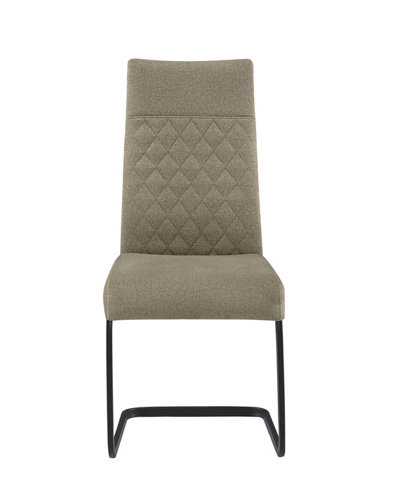 Cantilever Side Chair w/ Diamond Stitched Back - 2 Per Box LILLIAN-SC-BLK-TPE