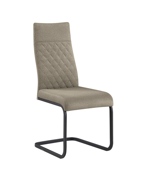 Cantilever Side Chair w/ Diamond Stitched Back - 2 Per Box LILLIAN-SC-BLK-TPE