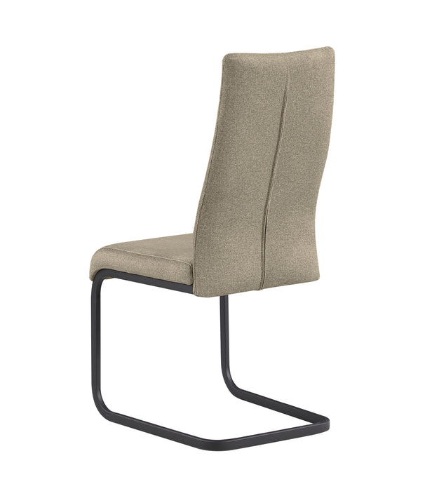 Cantilever Side Chair w/ Diamond Stitched Back - 2 Per Box LILLIAN-SC-BLK-TPE