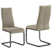 Cantilever Side Chair w/ Diamond Stitched Back - 2 Per Box LILLIAN-SC-BLK-TPE