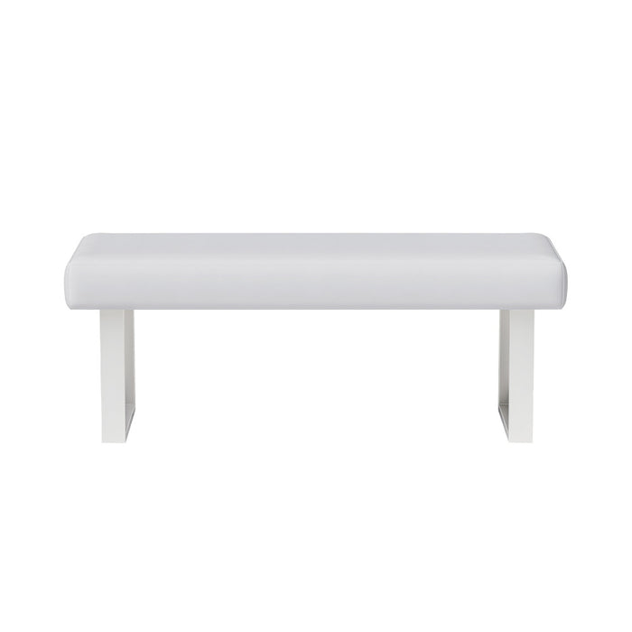 Contemporary Backless Long Bench LINDEN-BCH-WHT