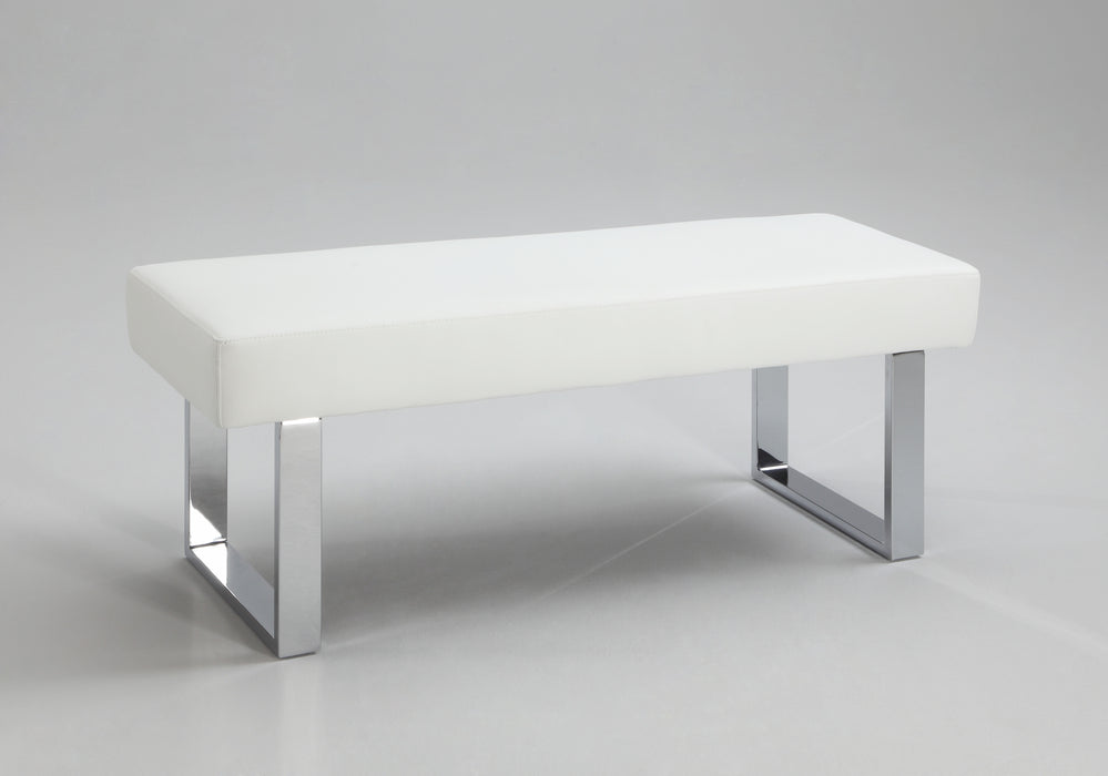 Contemporary Backless Long Bench LINDEN-BCH-WHT