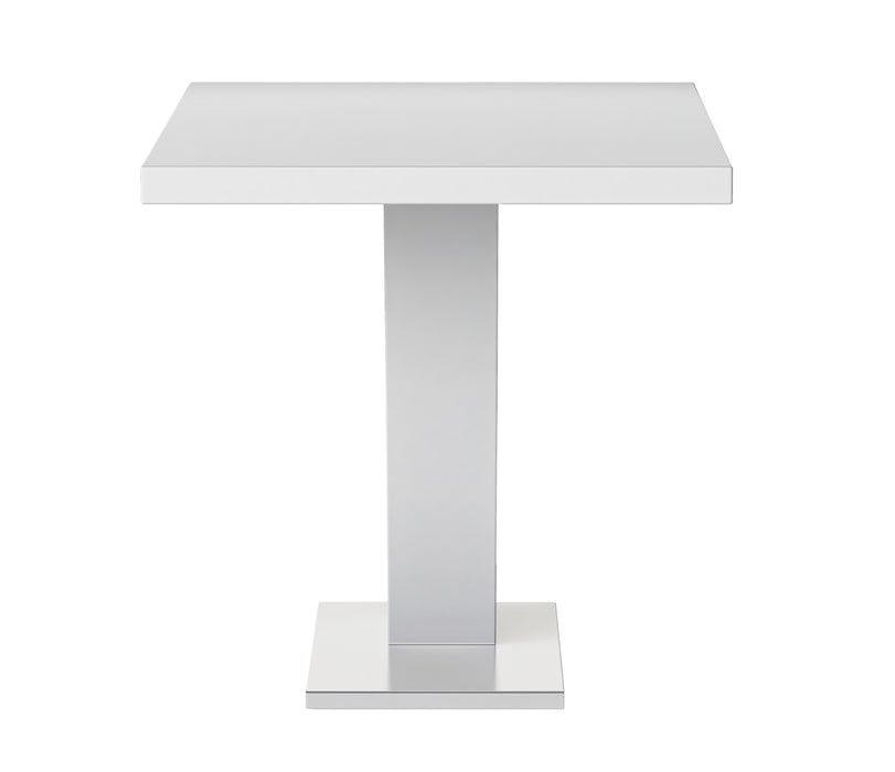 Contemporary Dining Table w/ White Gloss Top & Y-Shaped Pedestal LINDEN-DT