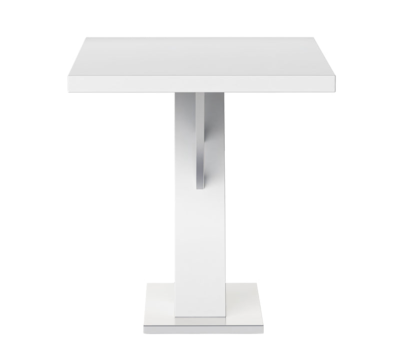Contemporary Dining Table w/ White Gloss Top & Y-Shaped Pedestal LINDEN-DT