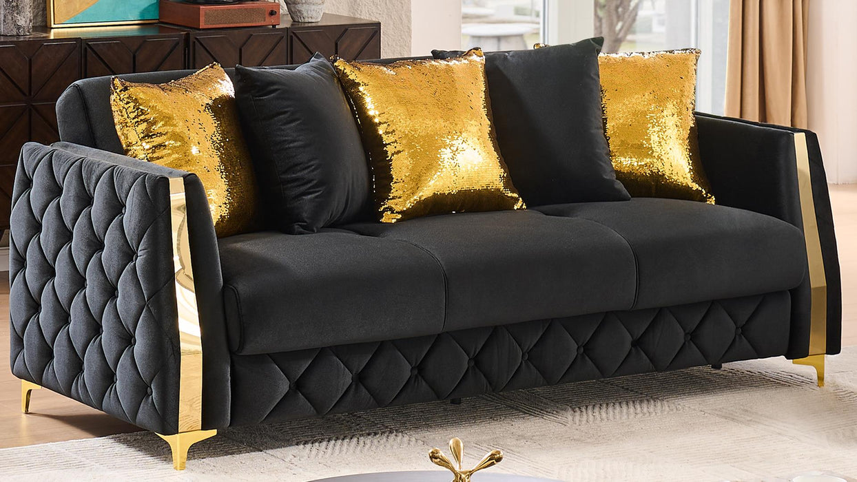 Lippa Sofa – Lippa Sofa Black by Galaxy Home Furnishings