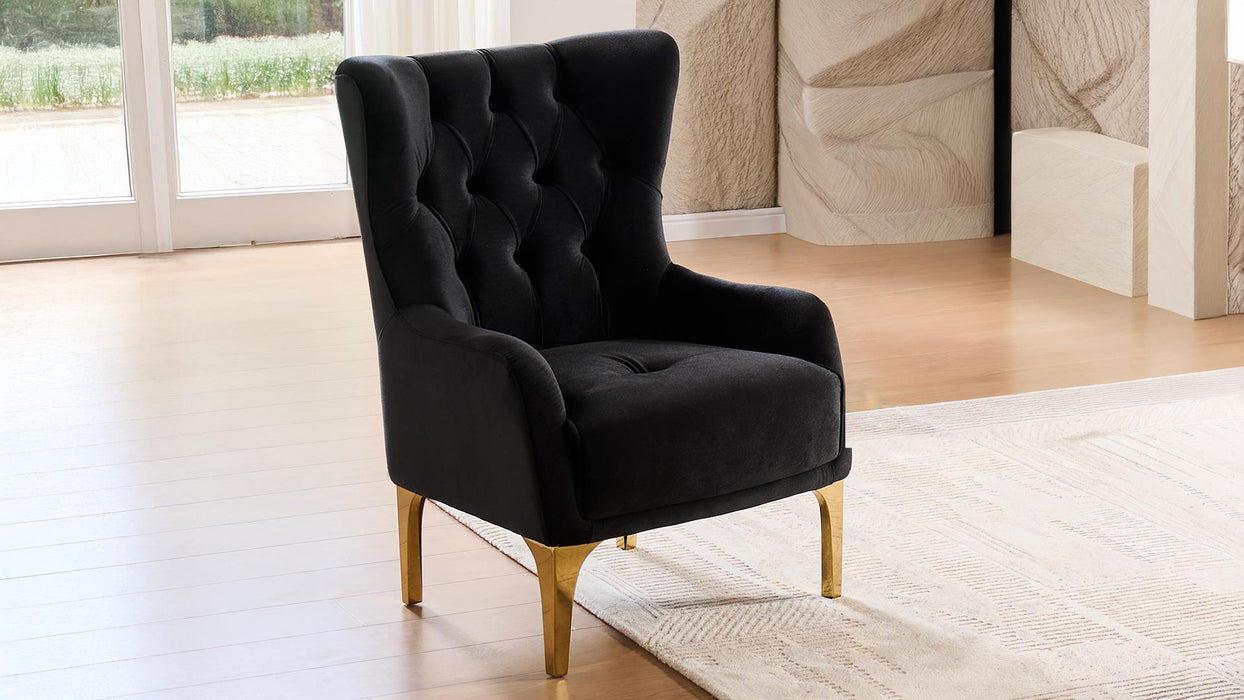 Lippa Accent Chair – Lippa Chair Black by Galaxy Home Furnishings