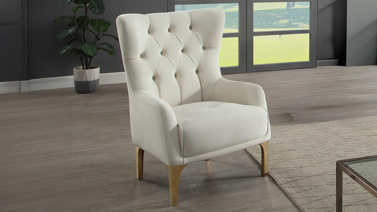 Lippa Accent Chair – Lippa Chair Off White by Galaxy Home Furnishings