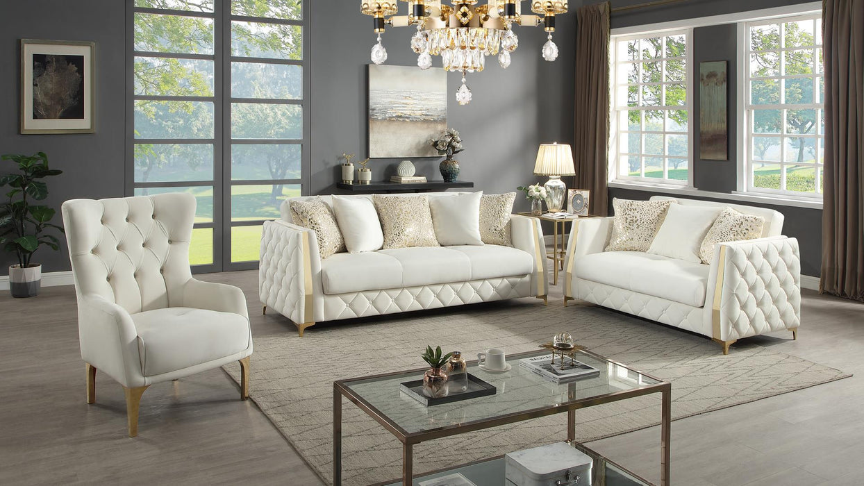 Lippa Living Room Set – Lippa 2 Pc Living Room Set in Off White by Galaxy Home Furnishings