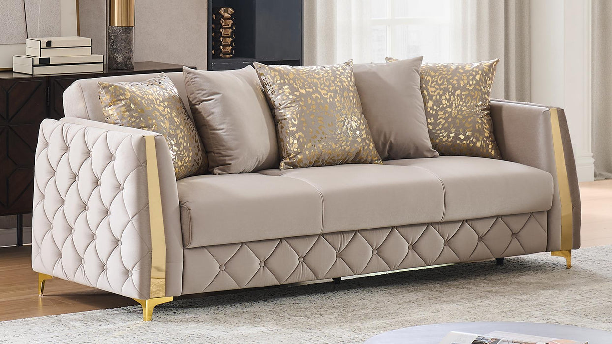 Lippa Sofa – Lippa Sofa Taupe by Galaxy Home Furnishings