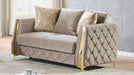 Lippa Loveseat – Lippa Loveseat Taupe by Galaxy Home Furnishings
