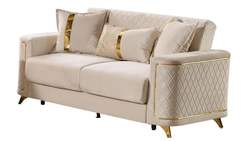 Lisa Loveseat – Lisa Loveseat Beige by Galaxy Home Furnishings
